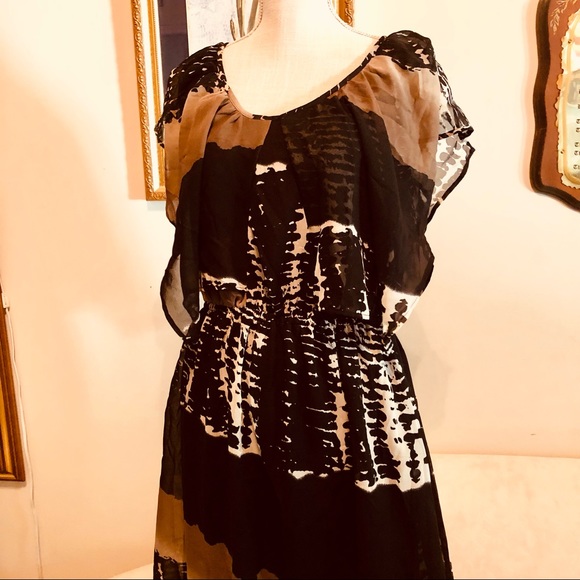 jcpenney Dresses & Skirts - Sapogee 2X Maxi Dress Black Brown & White Designs